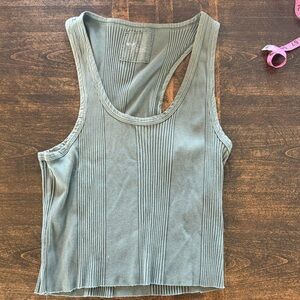 Aerie size XL Green Ribbed Tank Top Shirt